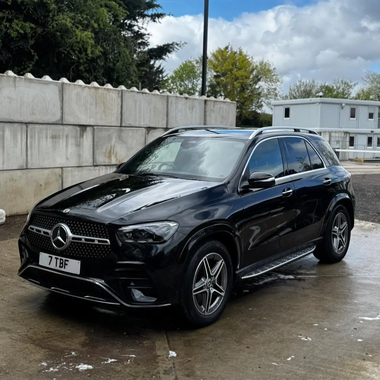 Black Mercedes GLE freshly washed